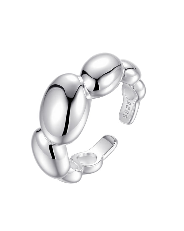 Bubble Open Ring Sterling Silver