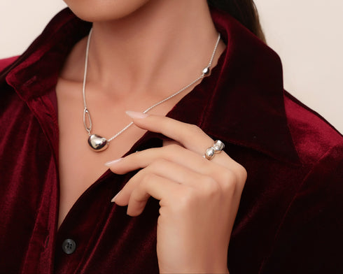 Bubble Open Ring Sterling Silver