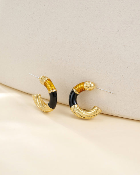 C Shaped Hoop Earrings