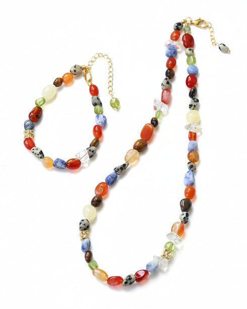 Candy Beaded Necklace and Bracelet - Zafari Studio Jewelry
