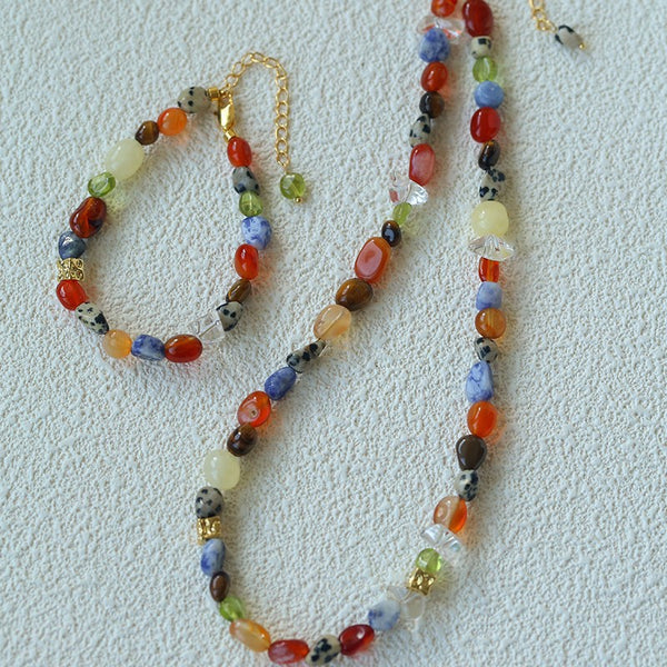 Candy Beaded Necklace and Bracelet - Zafari Studio Jewelry