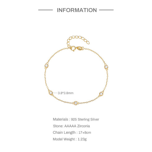 Classic Zirconia Bracelet – Adjustable Minimalist Design - Zafari Studio Jewelry