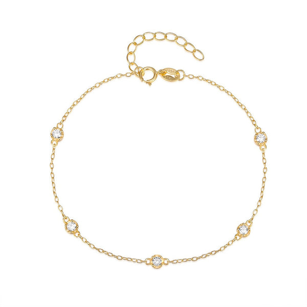 Classic Zirconia Bracelet – Adjustable Minimalist Design - Zafari Studio Jewelry