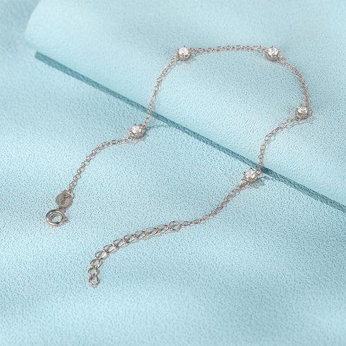 Classic Zirconia Bracelet – Adjustable Minimalist Design - Zafari Studio Jewelry