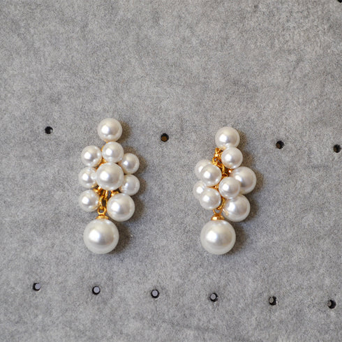 Cluster Pearl Earrings - Zafari Studio Jewelry
