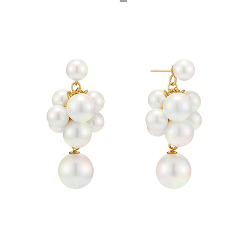 Cluster Pearl Earrings - Zafari Studio Jewelry