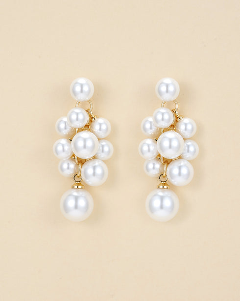 Cluster Pearl Earrings