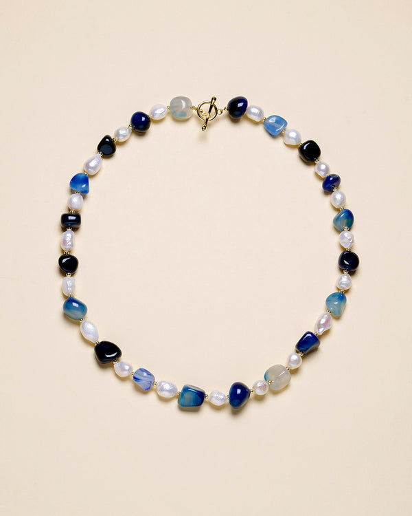 Blue beaded necklace