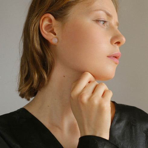 Crystal Amethyst Blue Agate Earrings - Zafari Studio Jewelry