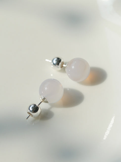 Crystal Amethyst Blue Agate Earrings - Zafari Studio Jewelry