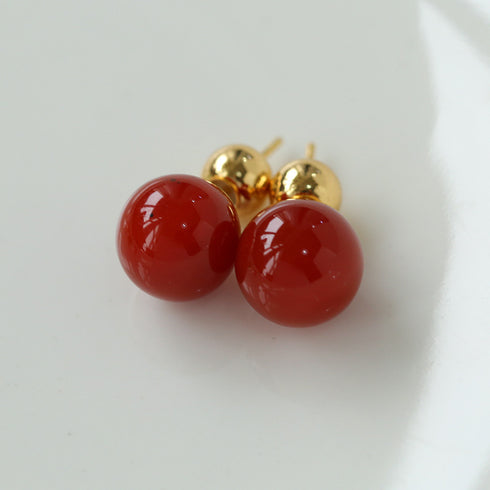 Crystal Amethyst Blue Agate Earrings - Zafari Studio Jewelry