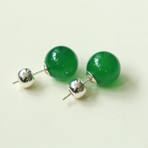 Crystal Amethyst Blue Agate Earrings - Zafari Studio Jewelry