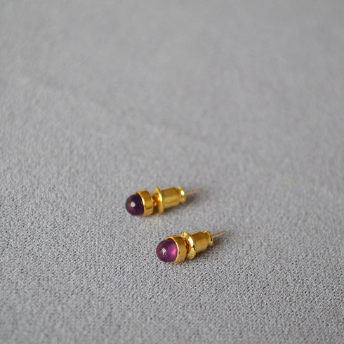 Onyx,Jadeite, Amethyst Gemstone Stud Earrings - Zafari Studio - Zafari Jewlery