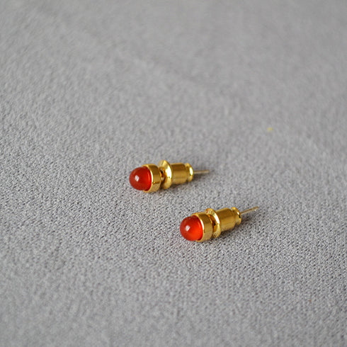 Onyx,Jadeite, Amethyst Gemstone Stud Earrings - Zafari Studio - Zafari Jewlery