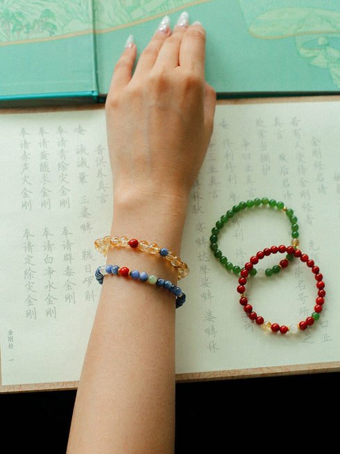 Colorful Natural Stones Bracelet - Zafari Studio Jewelry