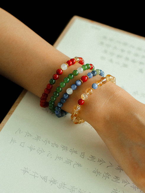 Colorful Natural Stones Bracelet - Zafari Studio Jewelry