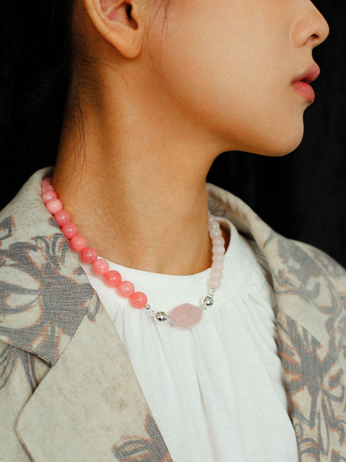 Crystal Beaded Necklace with Removable Clasp - Zafari Studio Jewelry