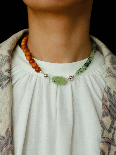 Crystal Beaded Necklace with Removable Clasp - Zafari Studio Jewelry