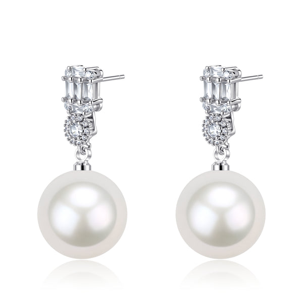 Crystal Pearl Drop Earrings