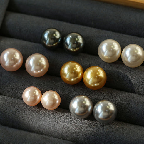 6-14mm Swarovski Pearl Ear Stud Earrings - Zafari Studio - Zafari Jewlery