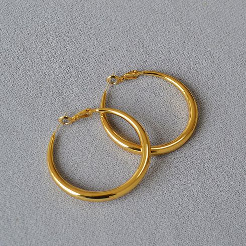 Large Gold Hoop Earrings - Zafari Studio Jewelry