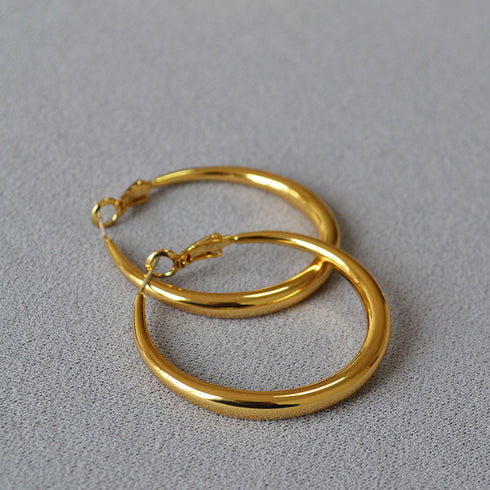 Large Gold Hoop Earrings - Zafari Studio Jewelry