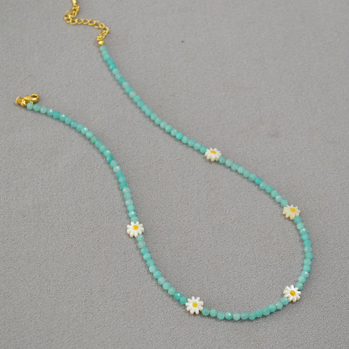 Daisy Mini Beaded Necklace - Zafari Studio Jewelry