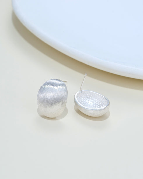 Dome Earrings Sterling Silver