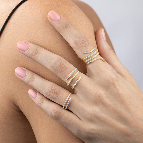 Single Row Zirconia Ring - Zafari Studio Jewelry