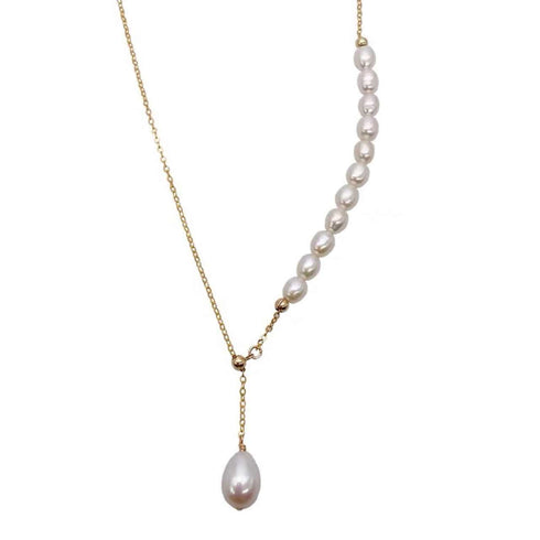 Pearl pendant adjustable choker necklace - Zafari Studio Jewelry