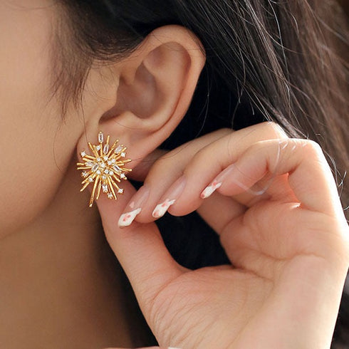 Fireworks CZ Earrings - Zafari Studio Jewelry