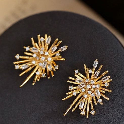 Fireworks CZ Earrings - Zafari Studio Jewelry