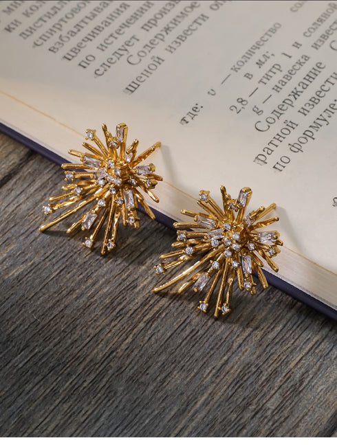 Fireworks CZ Earrings - Zafari Studio Jewelry