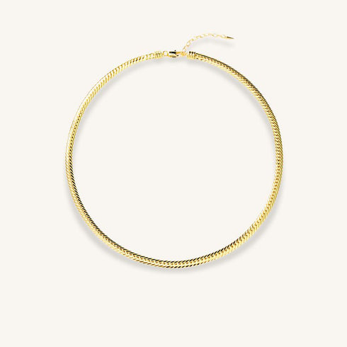 Flat Snake Chain Necklace (US) - Zafari Studio Jewelry
