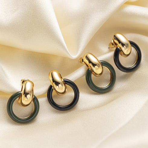 Glazed Hoop Earrings - Zafari Studio Jewelry