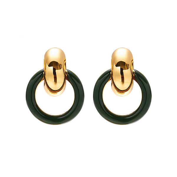 Glazed Hoop Earrings - Zafari Studio Jewelry