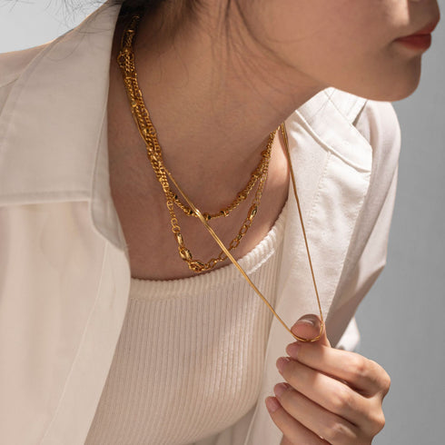 Gold Chunky Chain Necklace - Zafari Studio Jewelry