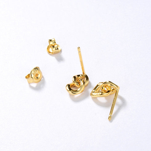 Gold Twisted Earrings - Zafari Studio Jewelry