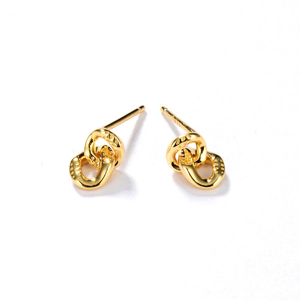 Gold Twisted Earrings - Zafari Studio Jewelry