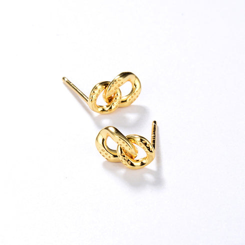 Gold Twisted Earrings - Zafari Studio Jewelry