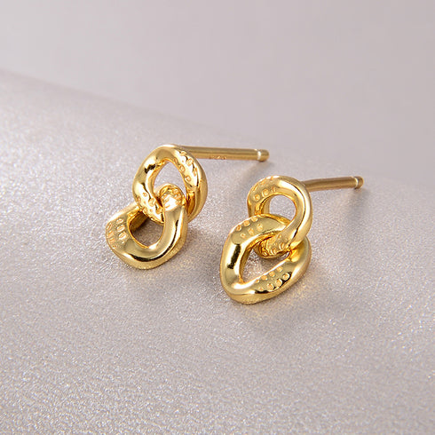 Gold Twisted Earrings - Zafari Studio Jewelry