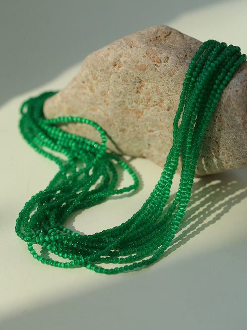 (副本)Green Onyx Chain Large Baroque Pearl Necklace - Zafari Studio Jewelry