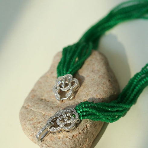 (副本)Green Onyx Chain Large Baroque Pearl Necklace - Zafari Studio Jewelry