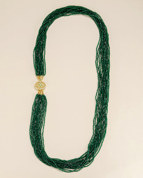 Green Crystal long necklace