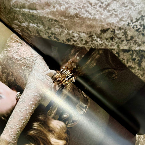 Twisted CZ Layered Ring - Zafari Studio Jewelry