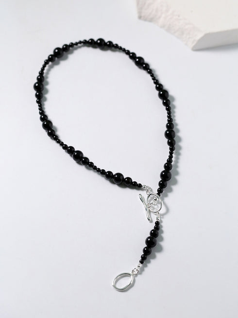 Black Onyx Gradual Gemstones Necklaces - Zafari Studio Jewelry