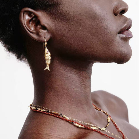 Koi Fish Drop Earrings - Zafari Studio Jewelry