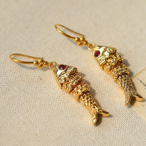 Koi Fish Drop Earrings - Zafari Studio Jewelry