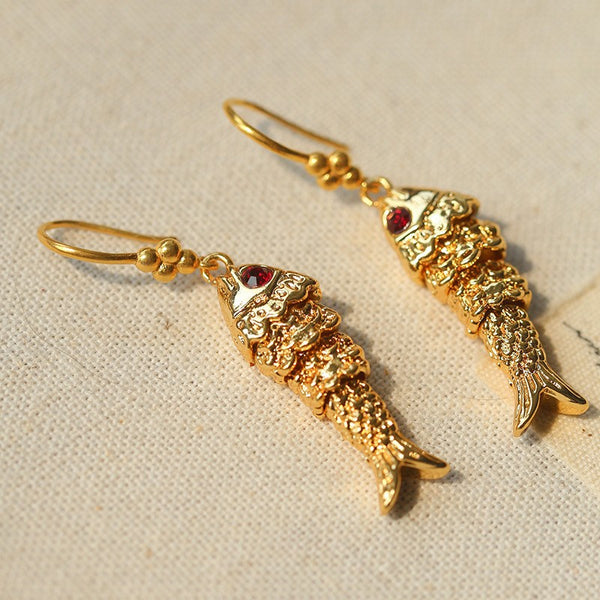 Koi Fish Drop Earrings - Zafari Studio Jewelry