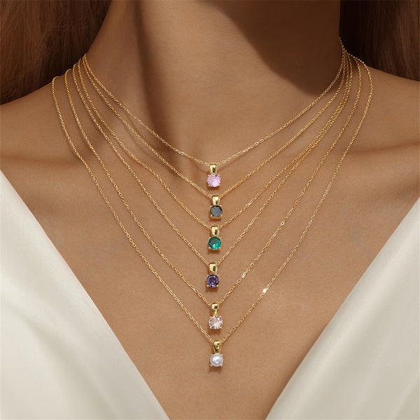 Classic Birthstone Necklace - Zafari Studio Jewelry